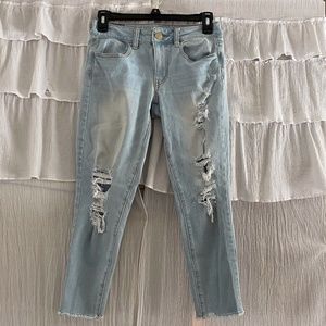 AEO Light Wash Cropped Jeggings